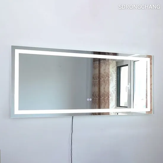 Factory Wholeasle Supplier Dimming Home Decoration Beauty Salon Furniture Wall Mounted LED Smart Makeup Hotel Bathroom Mirror with Defog and Digital Clock